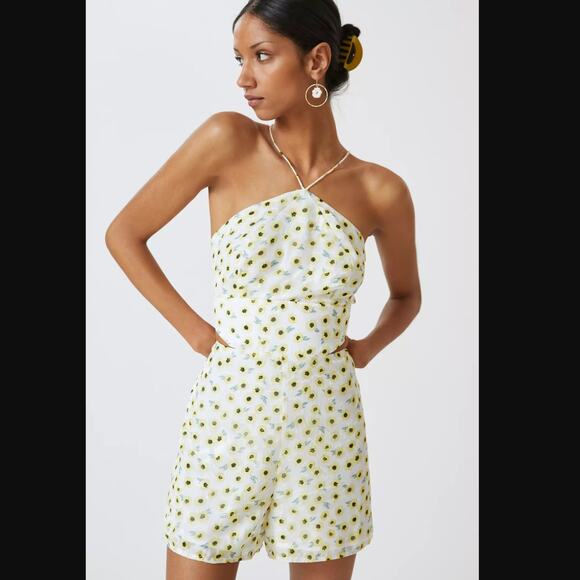 Anthropologie Hutch Ditsy Floral Seaside Romper - New - Size 6 - Picture 3 of 7